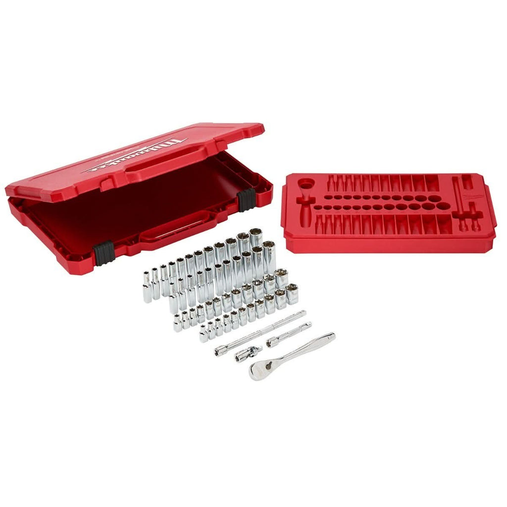 Milwaukee 48-22-9004 1/4"-Drive 50-Piece SAE / Metric Ratchet & Socket Set