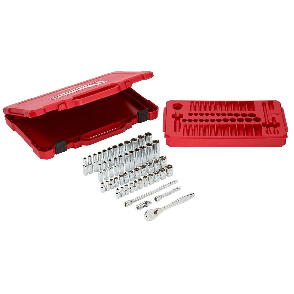 Milwaukee 48-22-9004 1/4"-Drive 50-Piece SAE / Metric Ratchet & Socket Set