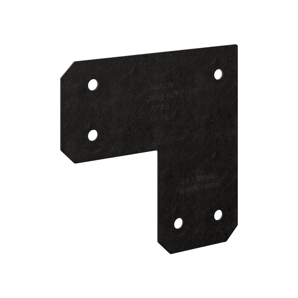 Simpson Strong-Tie Outdoor Accents Avant Collection ZMAX, Black Powder-Coated L Strap for 6x6 (APVL6)