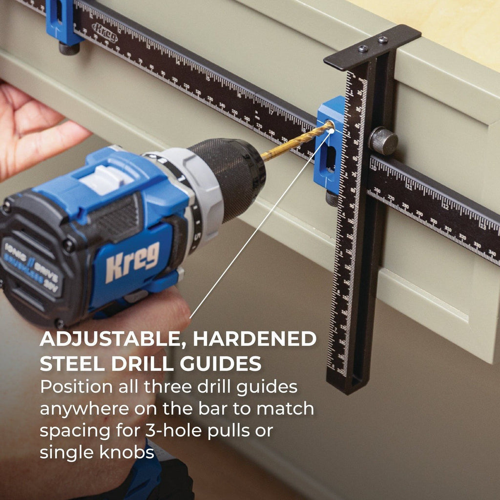 Kreg Tool Cabinet Hardware Jig Pro XL Adjustable Installation Jig for Knobs and Pulls (KHI-PULLPROXL)