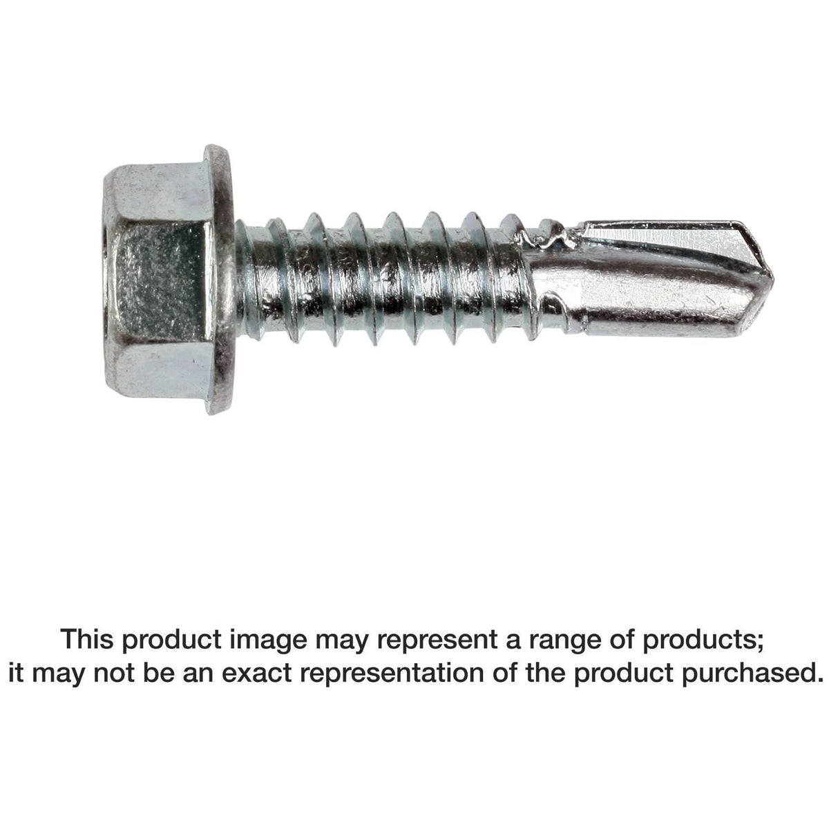 Simpson Strong-Tie E1B1414B Self-Drilling E Metal Screw, #14 x 1-in. 3/8-Hex, Clear Zinc, 2500-Pack