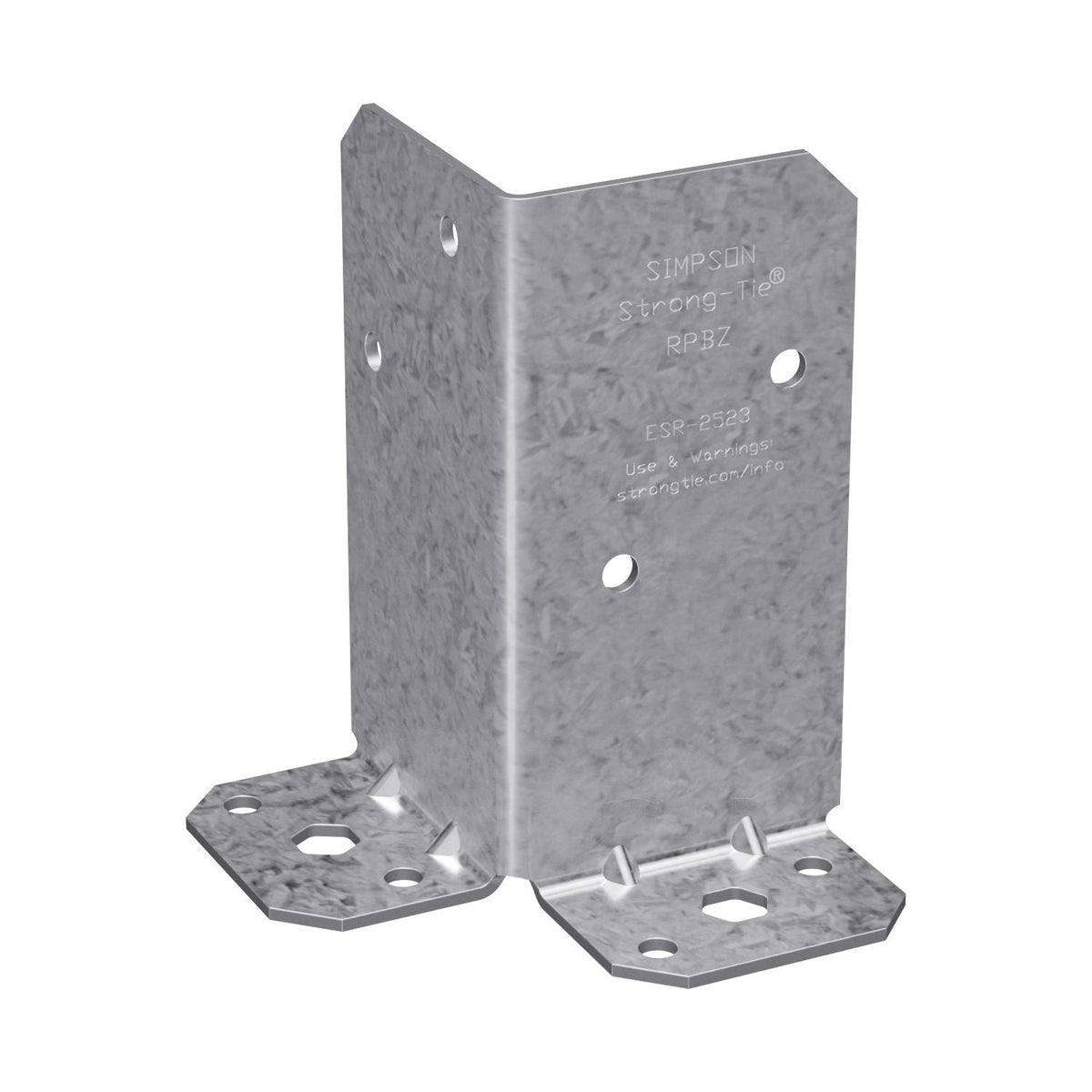 Simpson Strong-Tie RPBZ RPBZ ZMAX Galvanized Retrofit Post Base for Double 2x4
