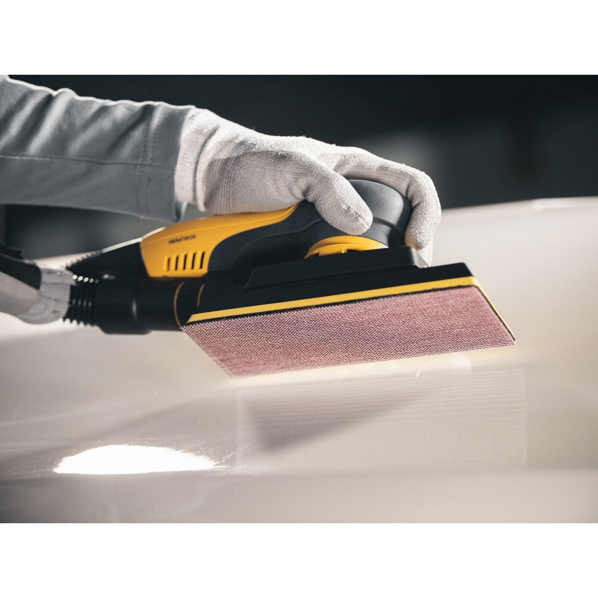 Mirka Abranet 4.5-in. x 32.8-ft. P80 Grip Sanding Roll for Dust-Free Sanding (9A-110-080)