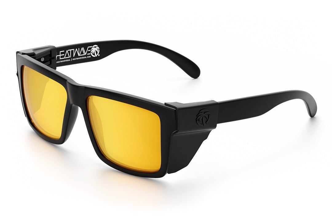 Heat Wave VISE Z87 Black Frame Gold Lens Sunglasses