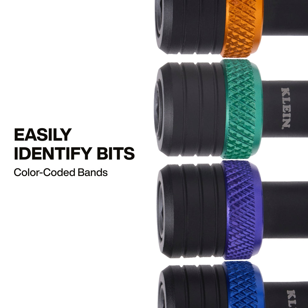 Klein K33850 Carabiner Bit Holder Keychain Set, 5-Piece