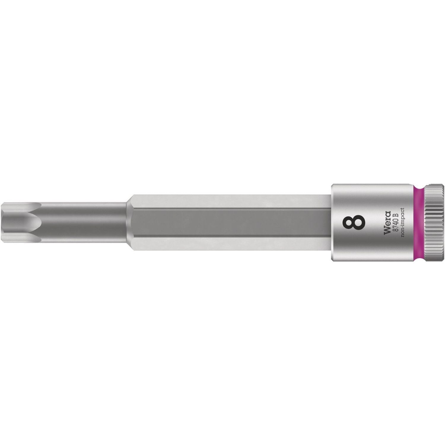 Wera 8740 B Zyklop Bit Socket With 3/8-in. Drive, With Extra Slim Profile Area, 10x100-mm.