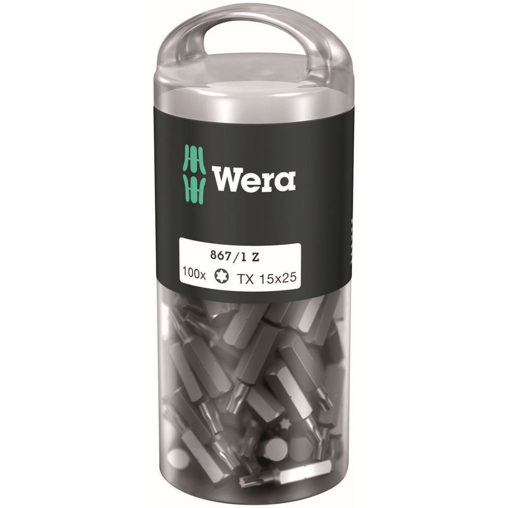 Wera 867/1 Torx Diy 100, Torx 15x25-mm., 100-Pieces