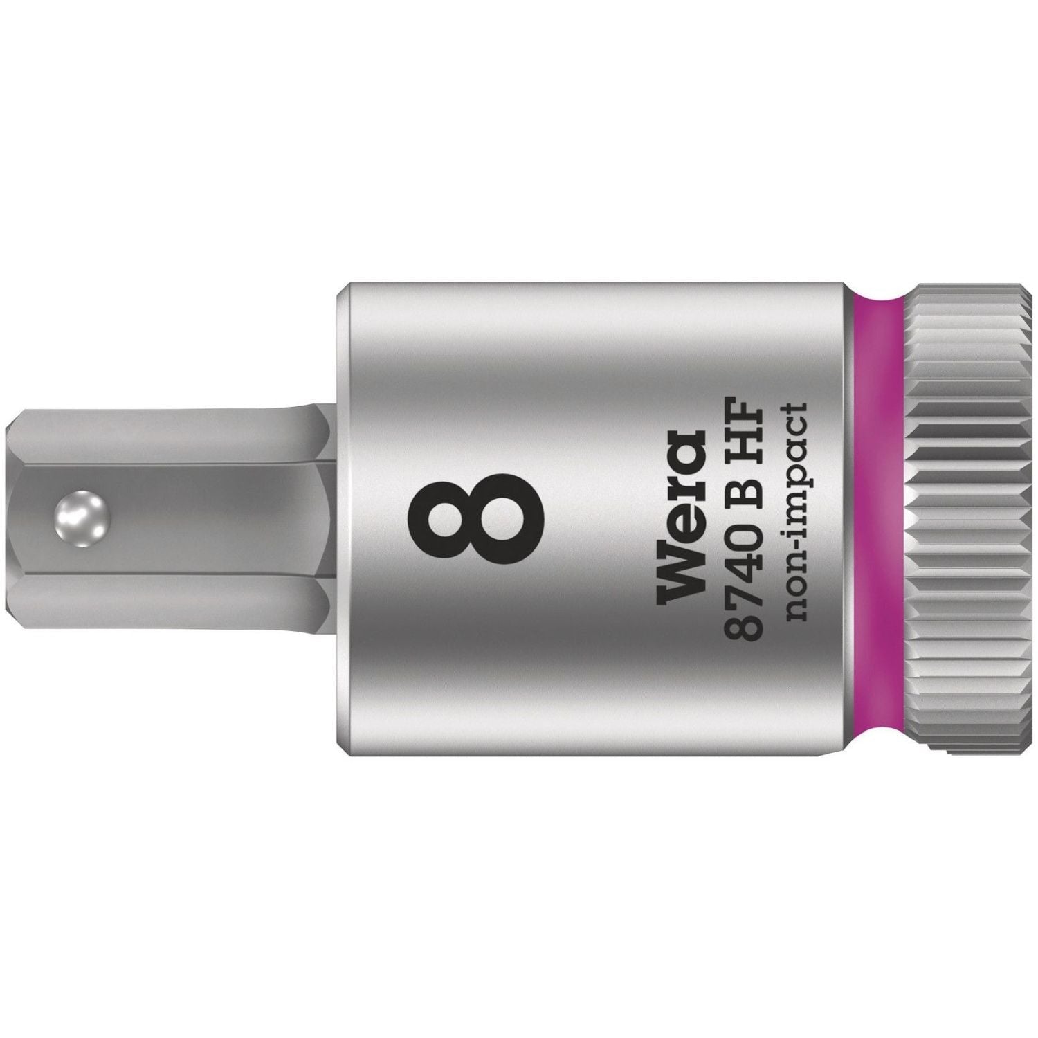 Wera 8740 B Hf Zyklop Bit Socket With Holding Function, 3/8-in. Drive, 1/4-in.x107-mm.