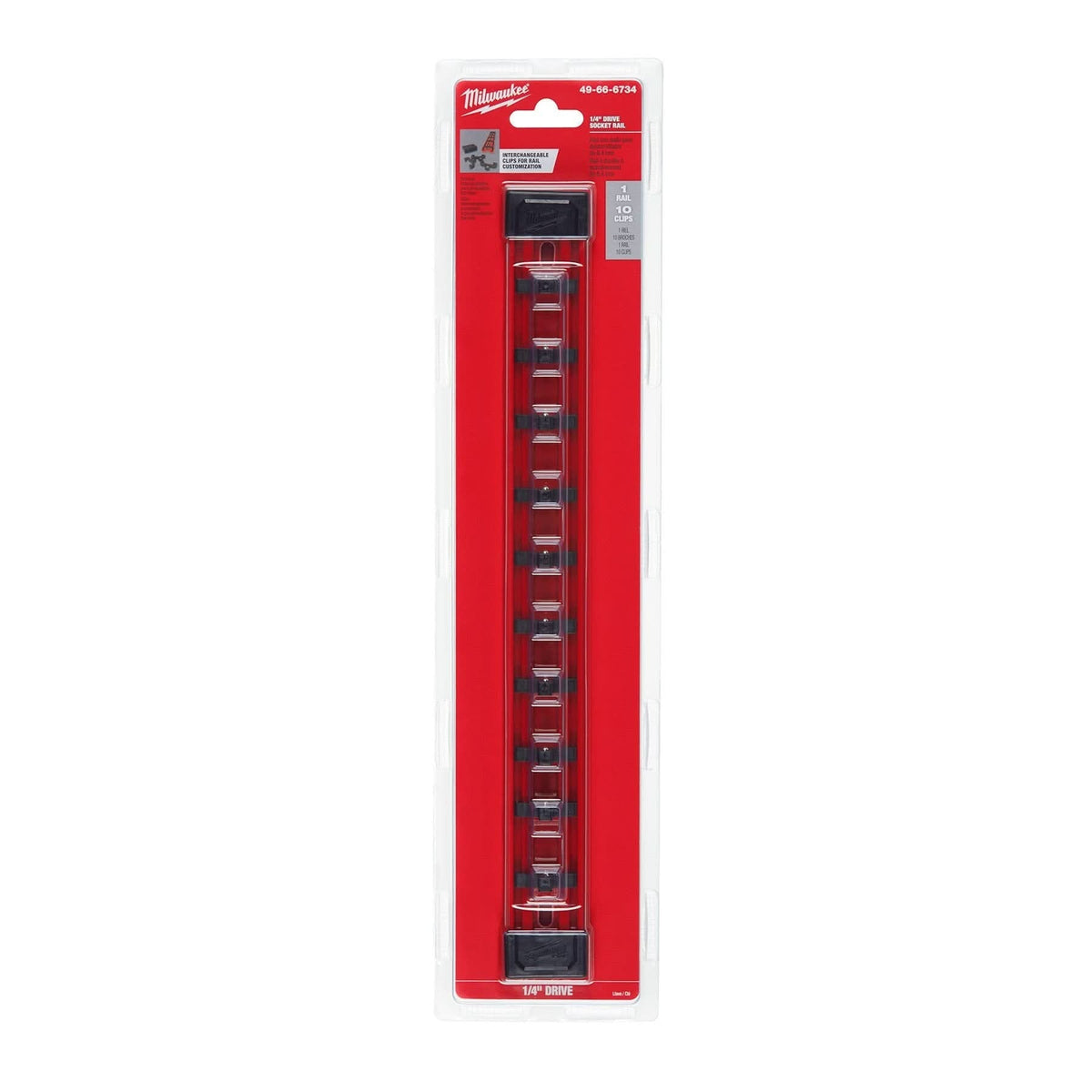 Milwaukee 49-66-6734 1/4-Inch Drive Socket Rail