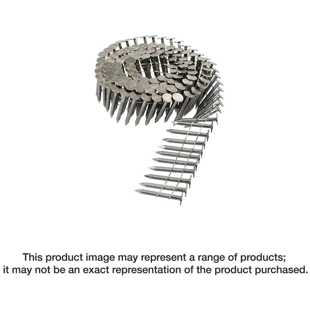 Simpson Strong-Tie S11A175RNBP 15° Wire Coil, Full Round Head, Ring-Shank Roofing Nail, 1-3/4-in. Type 304, 480-Pack