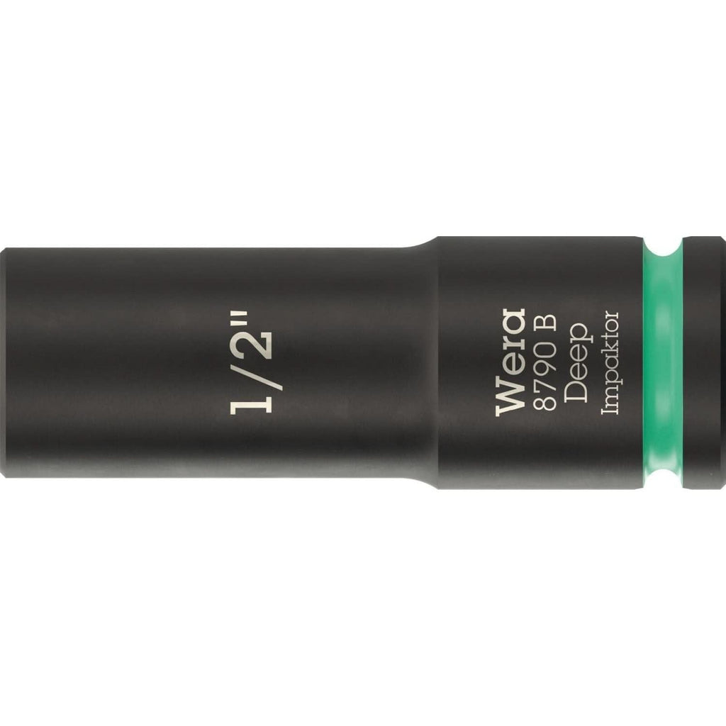 Wera 8790 B Impaktor Deep Socket With 3/8-in. Drive, 1/2-in.x63-mm.