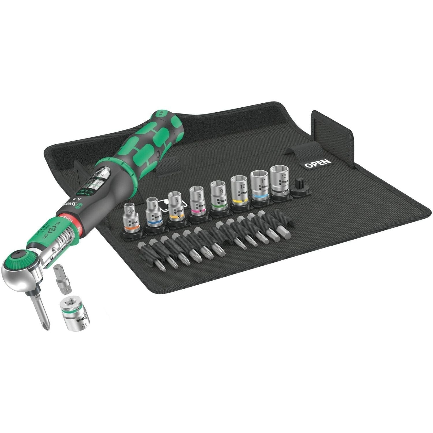 Wera Safe-Torque A 2 Set 1, 1/4-in. Hexagonal, 2-12 Nm, 23-Pieces