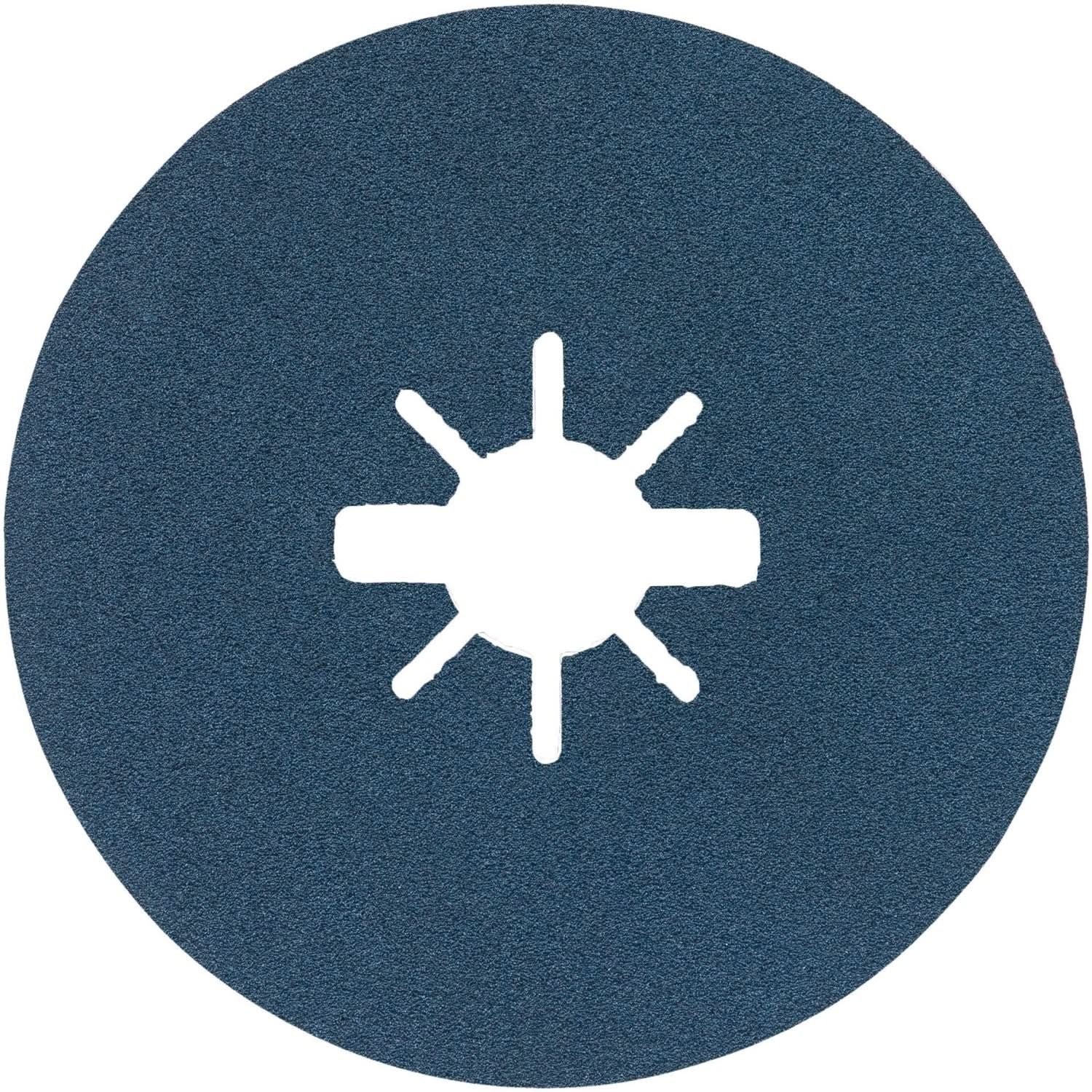 Bosch FBX5120 X-Lock Fiber Discs 5" x 120-Grit, 25-Pack