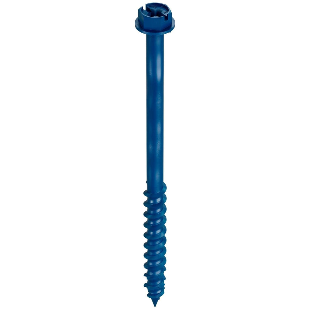 Simpson Strong-Tie TNT25334HC75 Titen Turbo, 1/4-in. x 3-3/4-in. Hex-Head Concrete and Masonry Screw, Blue, 75-Pack