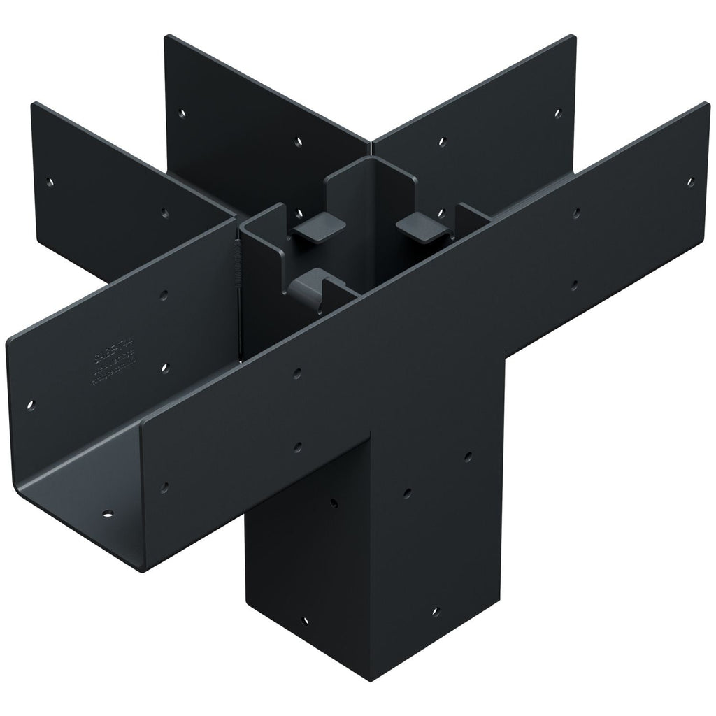 Simpson Strong-Tie SAGE-T44-KT1 Outdoor Accents Sage System Black Powder-Coated Middle-T Connector for 4x4 with Screws