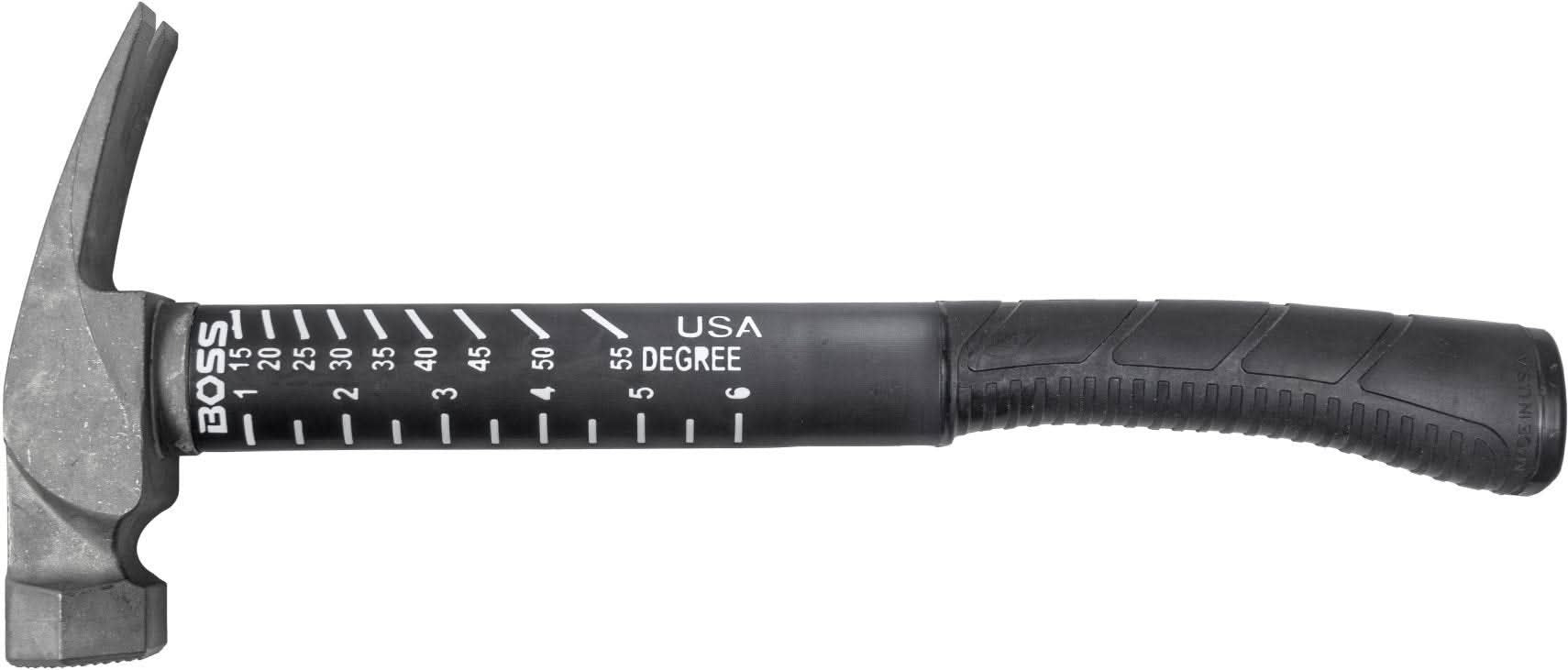 Boss Hammers BH16TIPFM 16 oz Titanium Hybrid Milled Face Hammer with Fiberglass Handle