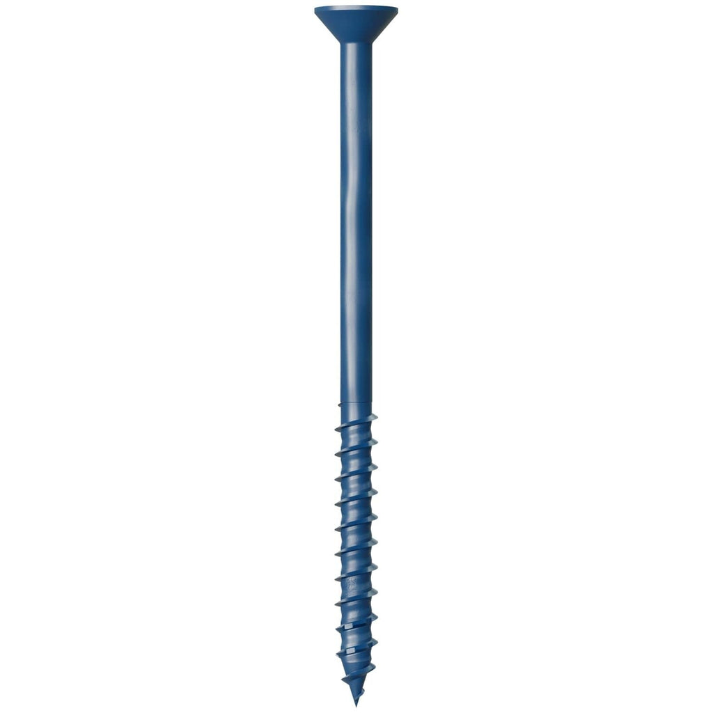 Simpson Strong-Tie TNT25400TFC25 Titen Turbo, 1/4-in. x 4-in. 6-Lobe Flat-Head Concrete and Masonry Screw, Blue, 25-Pack