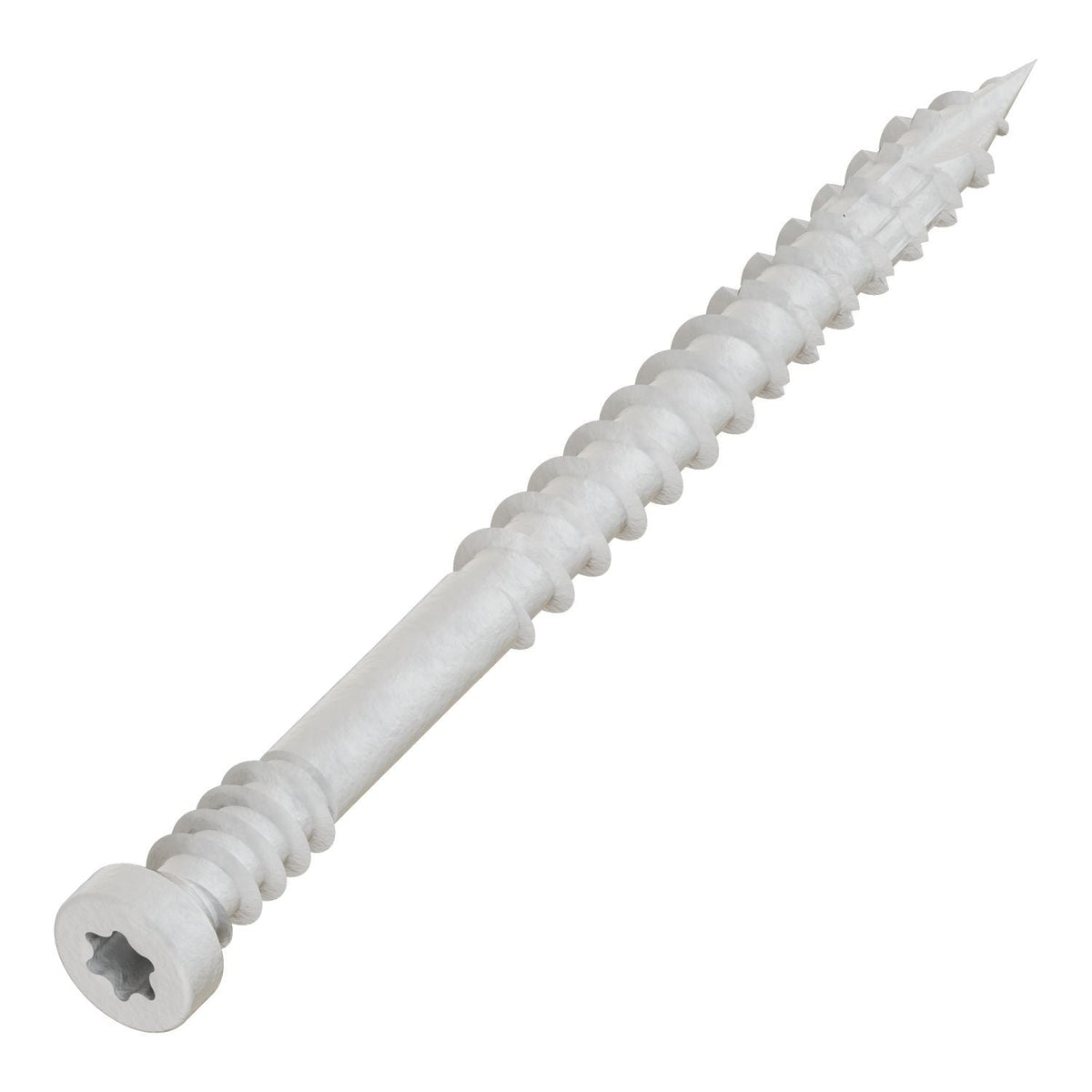 Simpson Strong-Tie FT07200R100W Finish Trim Screw, #7 x 2-in. T10, Trim-Head, Quik Guard, White, 100-Pack