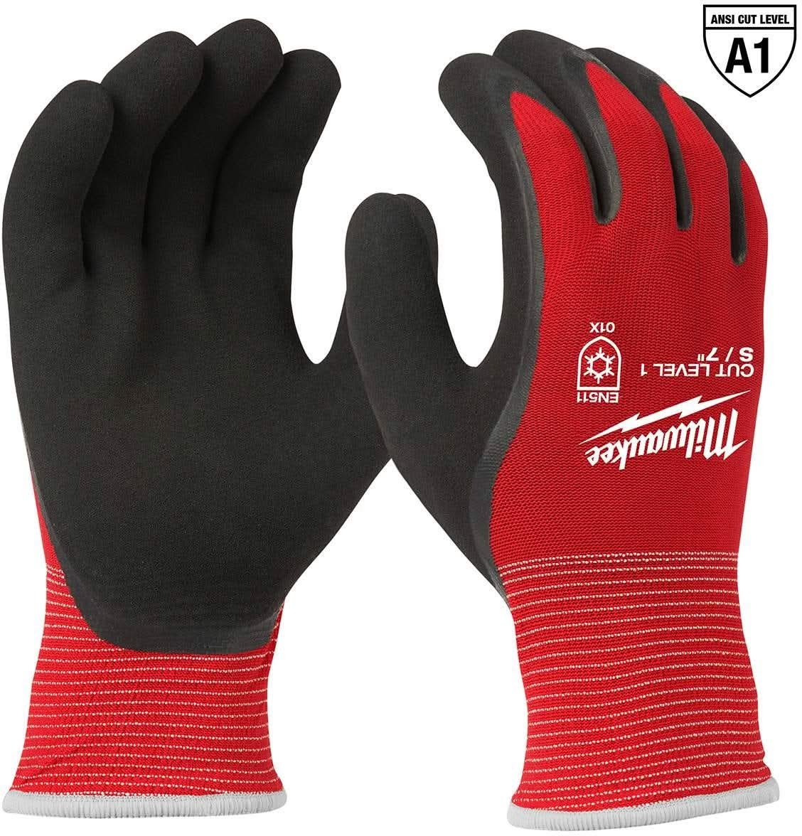 Milwaukee Cut Level 1 Insulated Winter Dipped Gloves, 1-Pack