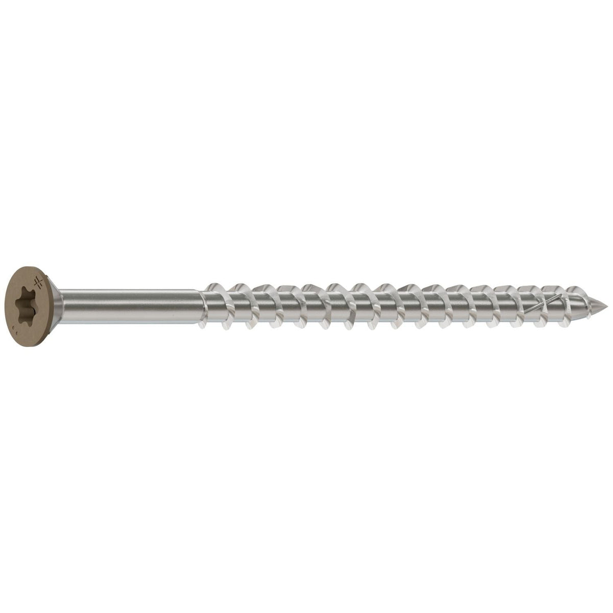 Simpson Strong-Tie S10300WPBBR05 Deck-Drive DWP WOOD SS Screw, #10 x 3-in. T-25, Flat Head, Type 305, Brown 05, 1750-Pack
