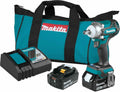 Makita XWT15T 18V LXT Lithium-Ion Brushless Cordless 4-Speed 1/2" Sq. Drive Impact Wrench Kit w/ Detent Anvil (5.0Ah)