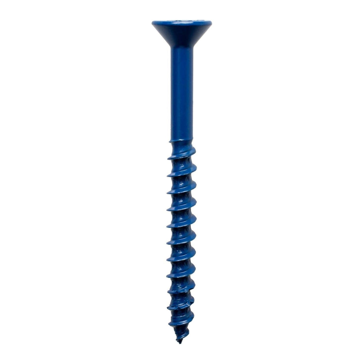 Simpson Strong-Tie TNT25234TFC75 Titen Turbo, 1/4-in. x 2-3/4-in. 6-Lobe Flat-Head Concrete and Masonry Screw, Blue, 75-Pack