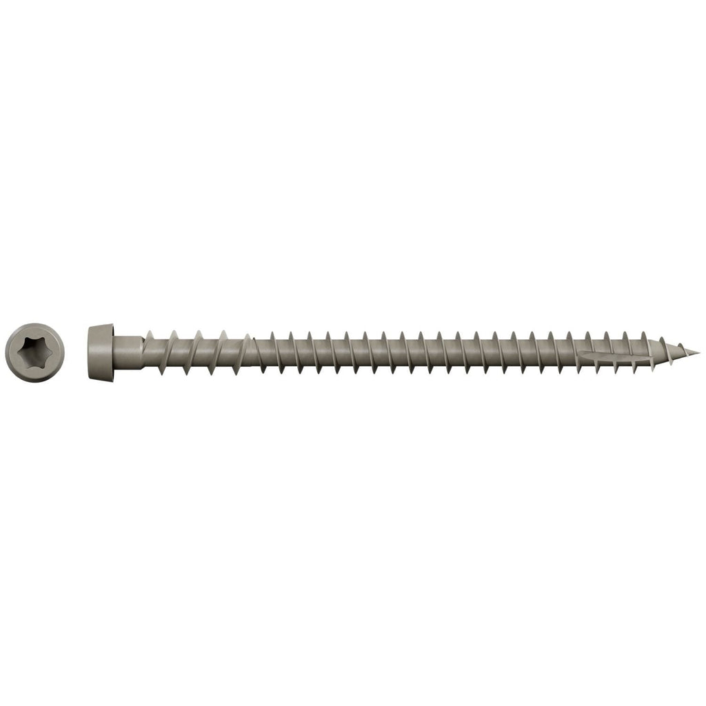 Simpson Strong-Tie DCU234SGR Deck-Drive DCU COMPOSITE Screw (Collated), #10 x 2-3/4-in. Quik Guard Gray, 1000-Pack