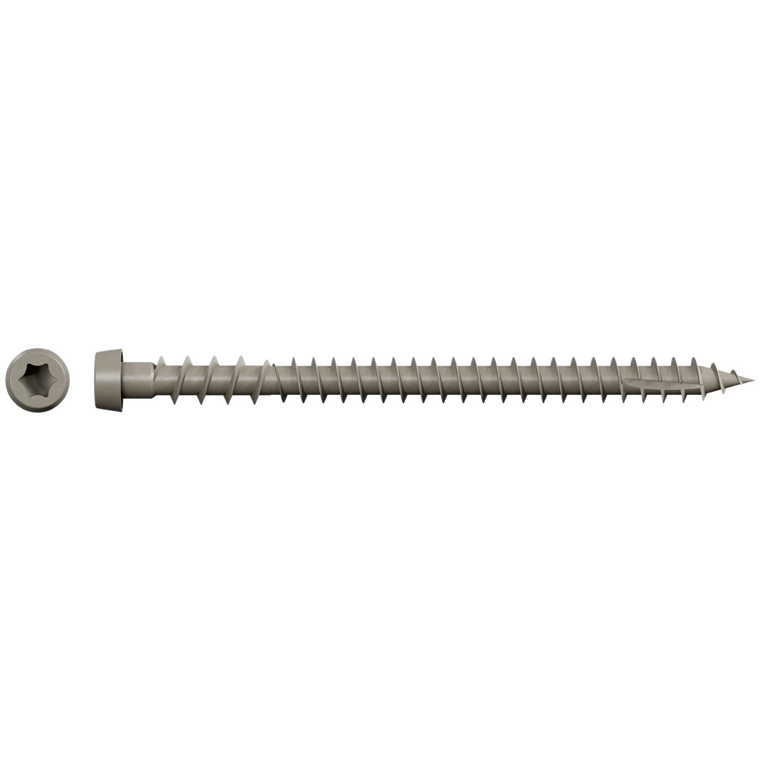 Simpson Strong-Tie DCU234SGR Deck-Drive DCU COMPOSITE Screw (Collated), #10 x 2-3/4-in. Quik Guard Gray, 1000-Pack