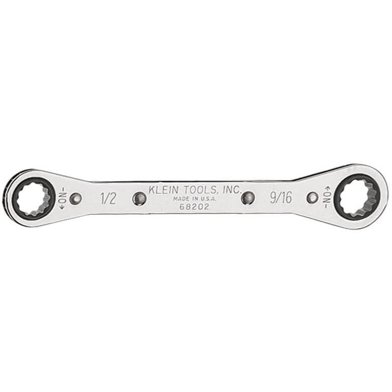 Klein 68202 Ratcheting Box Wrench - 1/2" x 9/16"