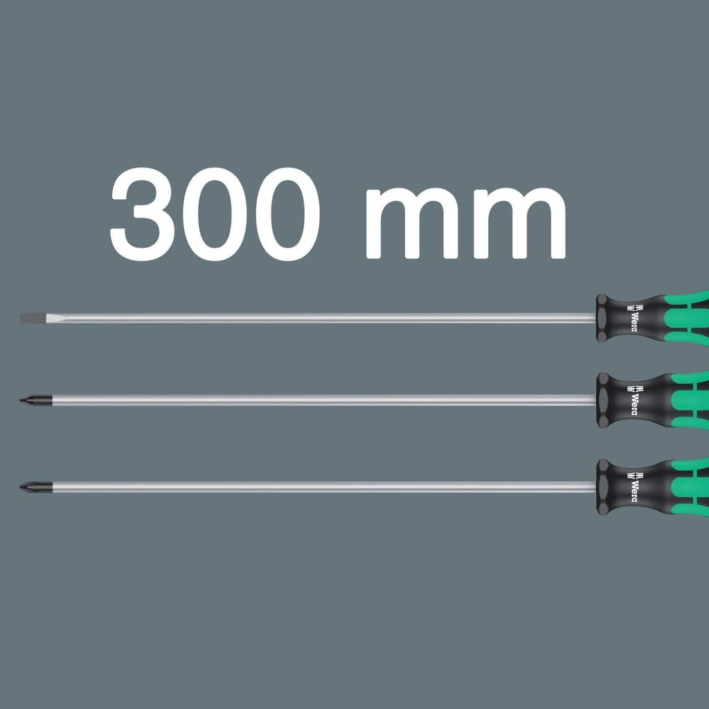 Wera 335/350/355/3 Screwdriver Set Kraftform Plus 300-mm.-Long Blades, 3-Pieces