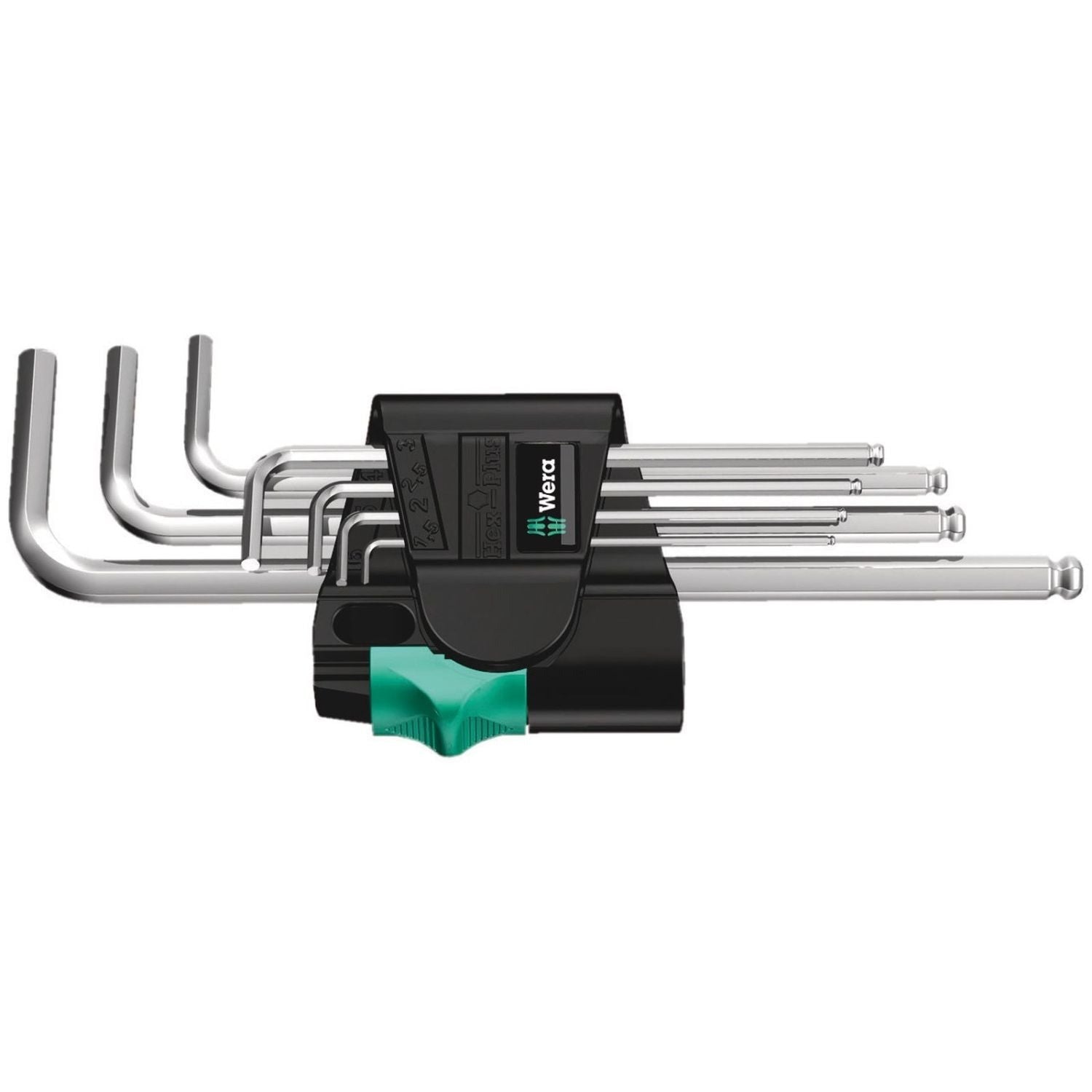 Wera 950/7 Hex-Plus 1 L-Key Set, Metric, Chrome-Plated, 7-Pieces