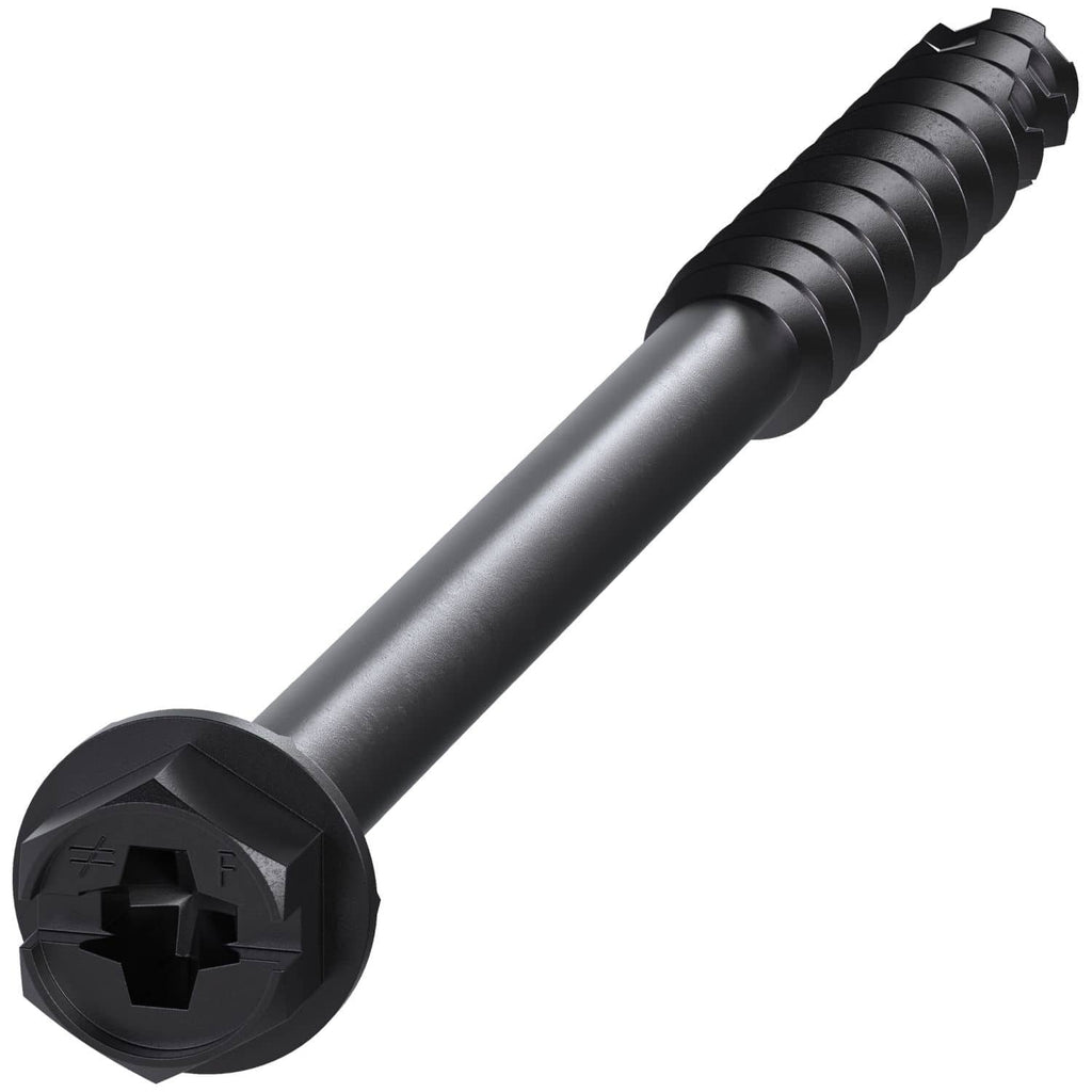 Simpson Strong-Tie TNTBL25400H Titen Turbo, 1/4-in. x 4-in. Hex-Head Concrete and Masonry Screw, Black, 100-Pack