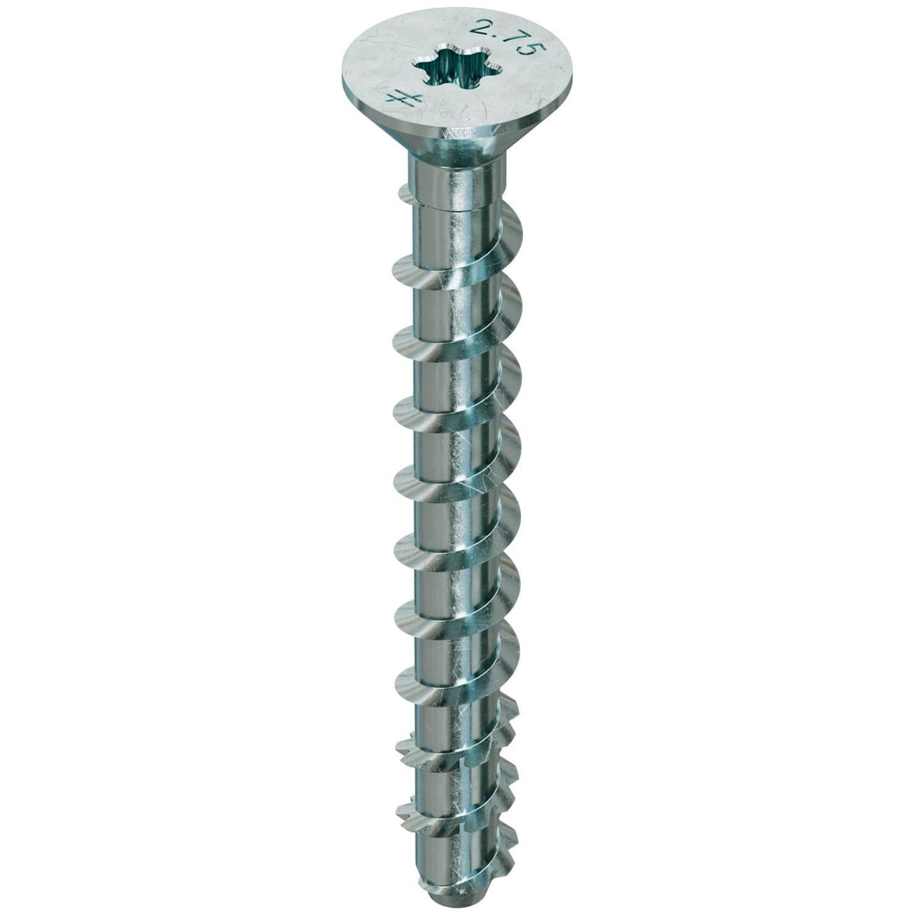 Simpson Strong-Tie THDB25234CS Titen HD 1/4-in. x 2-3/4-in. Zinc-Plated Countersunk Head Heavy-Duty Screw Anchor, 50-Pack