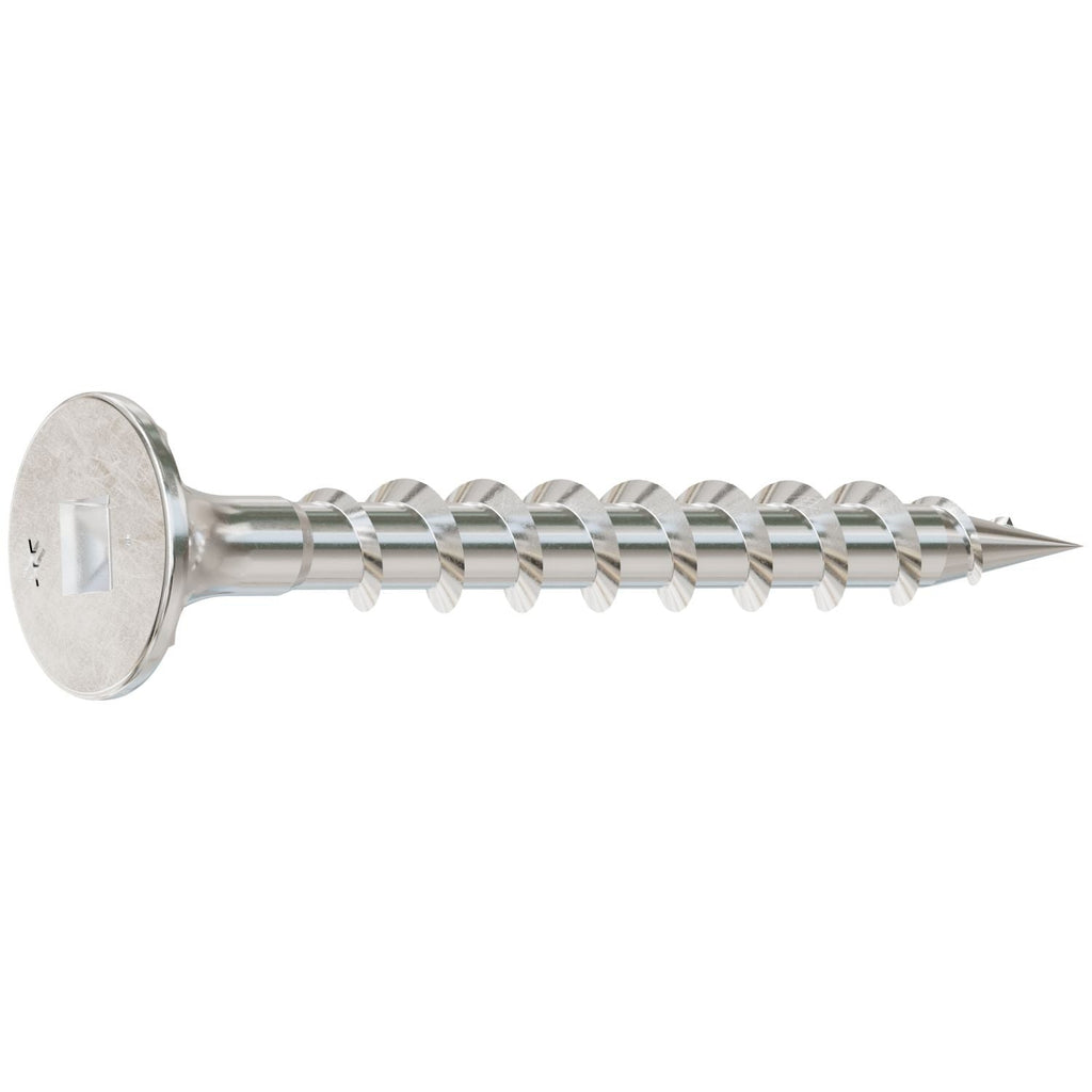 Simpson Strong-Tie T08C162WQM Fiber-Cement Screw, #8 x 1-5/8-in. #2 Square Wafer-Head, Type 316, 1000-Pack