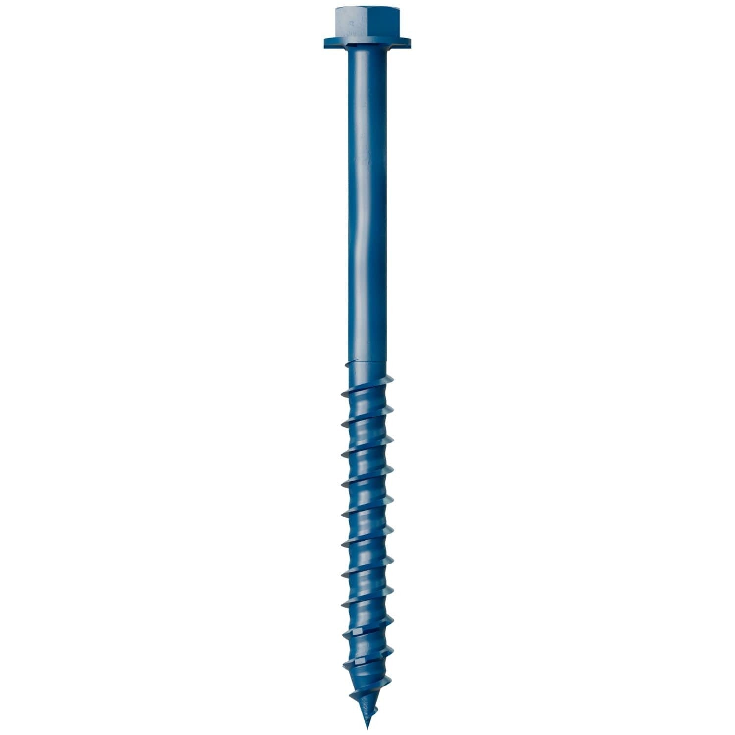 Simpson Strong-Tie TNT25314HC75 Titen Turbo, 1/4-in. x 3-1/4-in. Hex-Head Concrete and Masonry Screw, Blue, 75-Pack