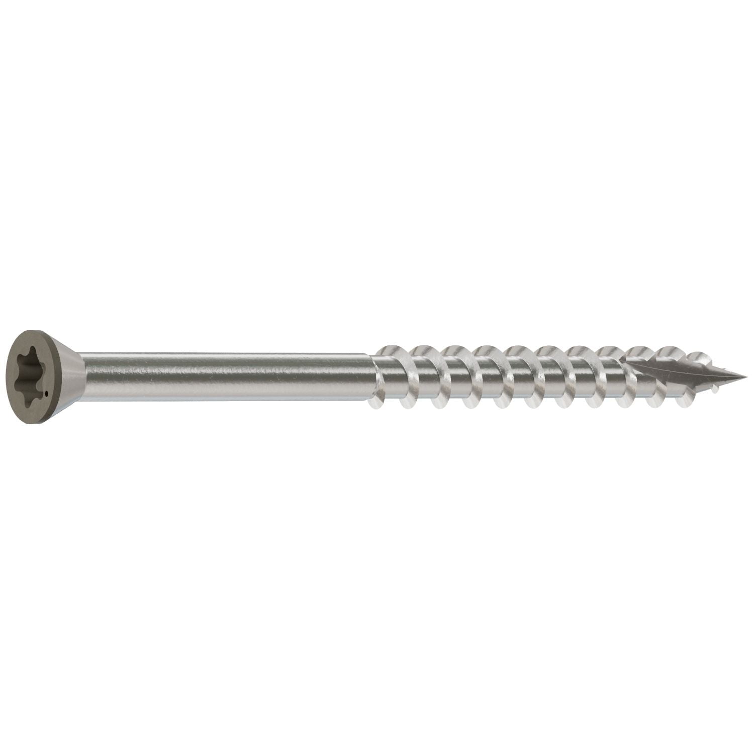 Simpson Strong-Tie T07225FT70GR Trim-Head Screw, 6-Lobe Drive, #7 x 2-1/4-in. T-15 Type 316, Gray, 70-Pack