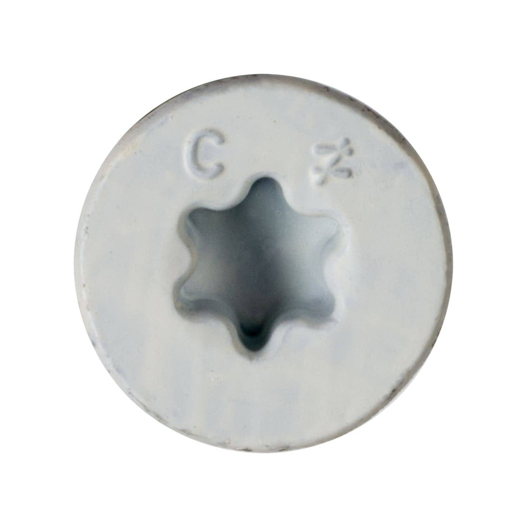Simpson Strong-Tie TNTW25234TFC8 Titen Turbo, 1/4-in. x 2-3/4-in. 6-Lobe Flat-Head Concrete and Masonry Screw, White, 8-Pack