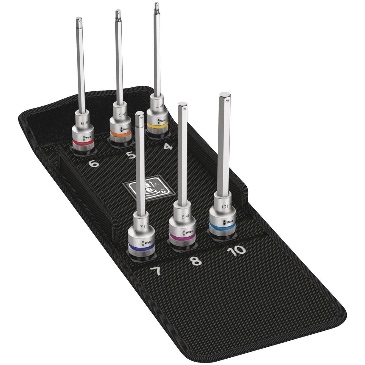 Wera 8740 C Hf 2 Zyklop Bit Socket Set With 1/2-in. Drive, With Holding Function, 6-Pieces