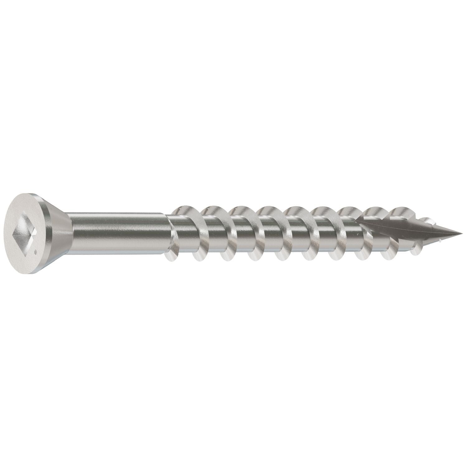 Simpson Strong-Tie T07162FB1 Trim-Head Screw, Square Drive, #7 x 1-5/8-in. #1 SQ, Type 316, 1-lb.