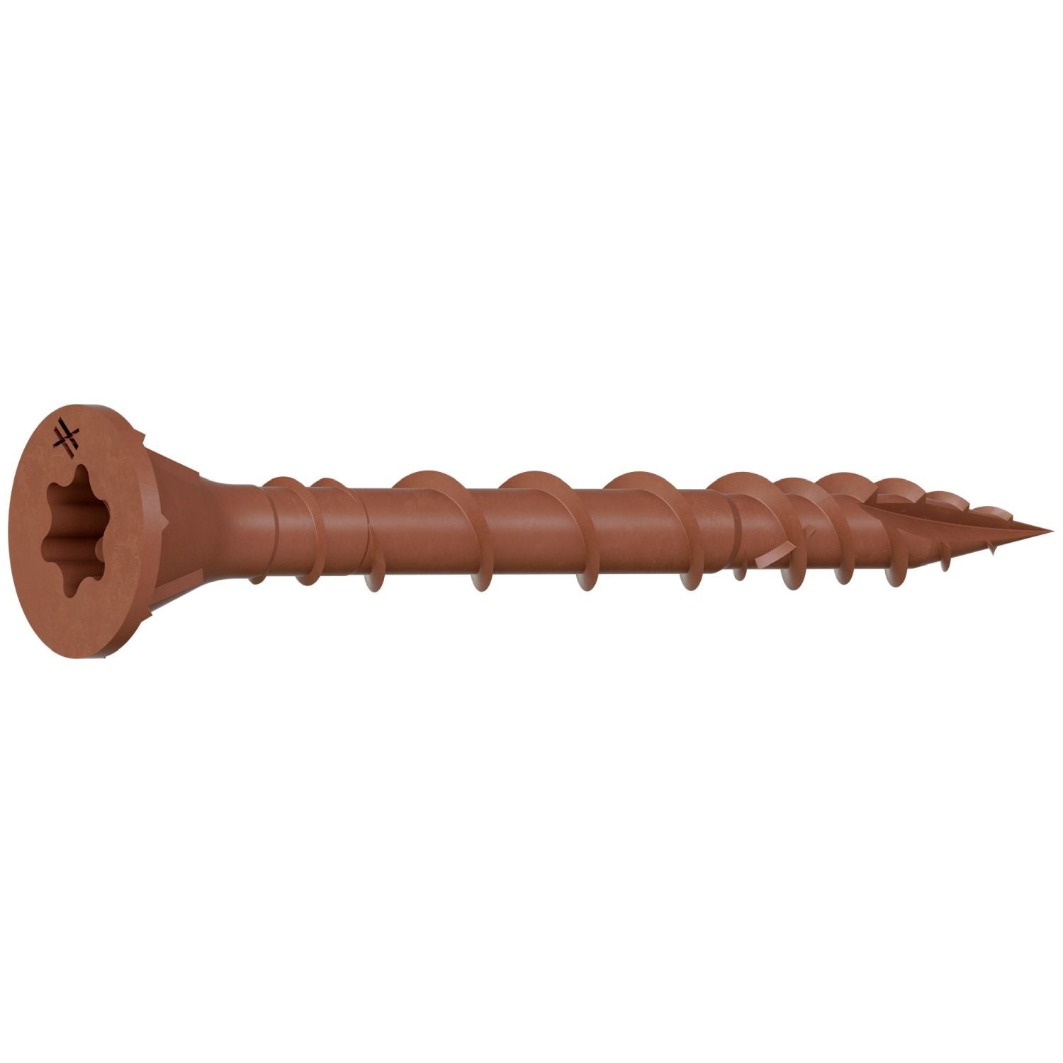 Simpson Strong-Tie DSVR158R5LB Deck-Drive DSV WOOD Screw, #8 x 1-5/8-in. T-25, Flat Head, Quik Guard, Red, 5-lb.