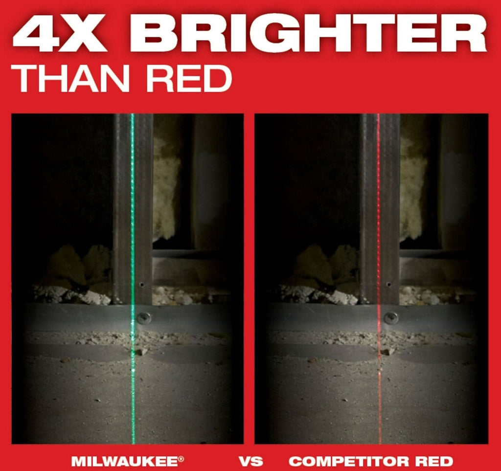 Milwaukee 3624-21 M12 Green Cross Line & 4-Points Laser Kit