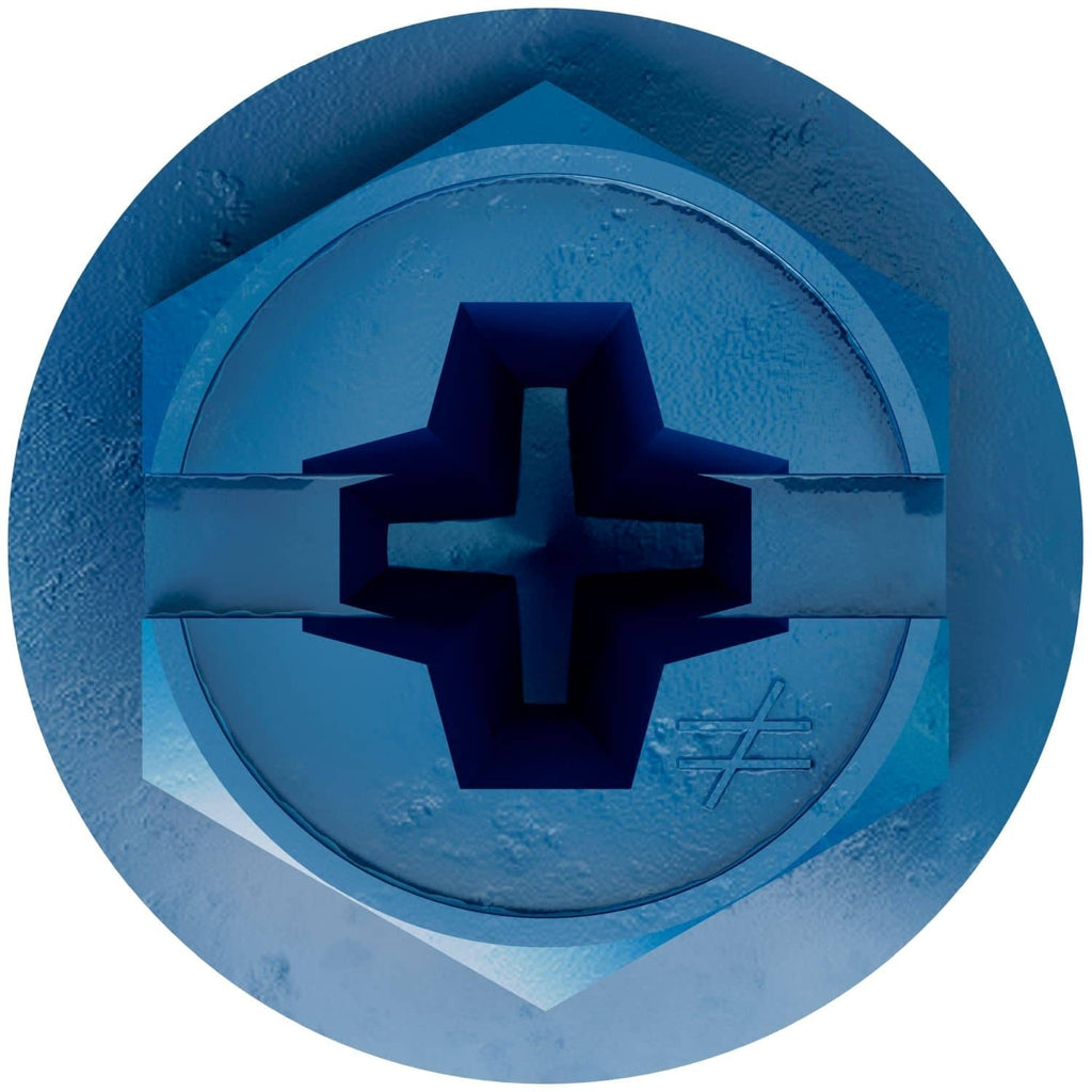 Simpson Strong-Tie TNT25114H Titen Turbo, 1/4-in. x 1-1/4-in. Hex-Head Concrete and Masonry Screw, Blue, 100-Pack
