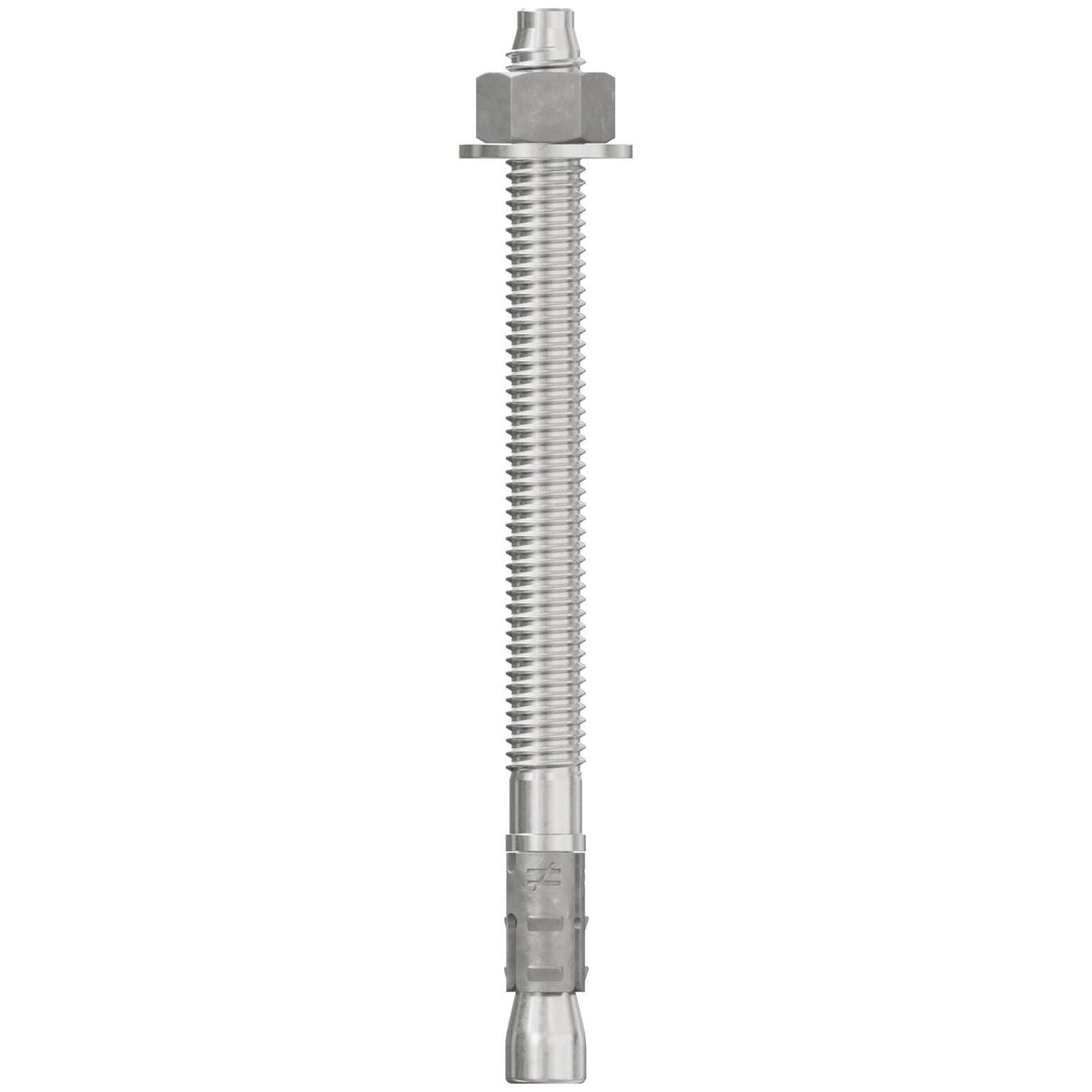 Simpson Strong-Tie STB2-37500S6F50 Strong-Bolt 2, 3/8-in. x 5-in. Type 316 Stainless-Steel Wedge Anchor, Fully Assembled, 50-Pack