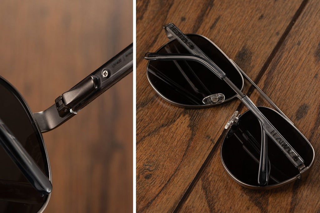 Heat Wave Incline Gun Metal Frame Black Lens Sunglasses