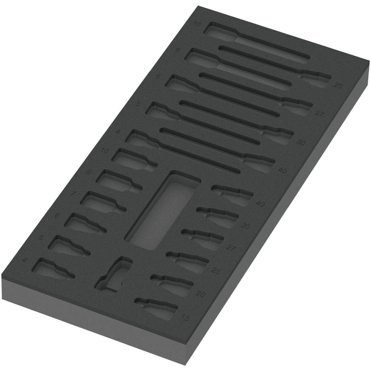 Wera 9823 Foam Insert Zyklop B 3/8-in. Bit Socket Set 1, Empty, 172x30x392-mm.