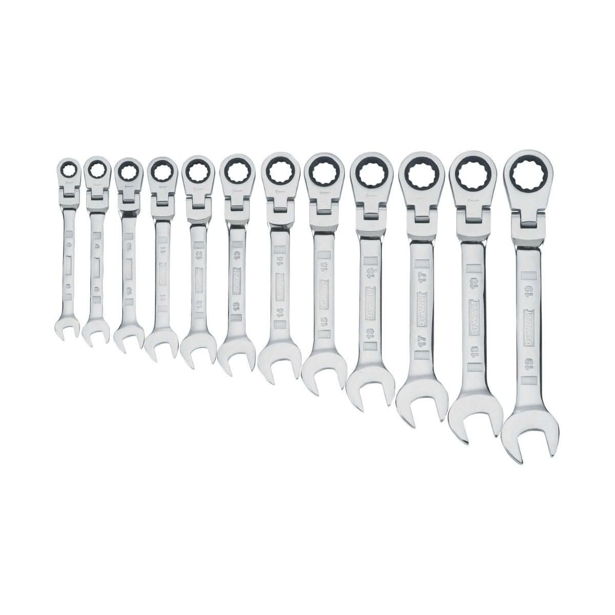 Dewalt DWMT19229 12-Piece Flex Head Ratcheting Metric Wrench Set