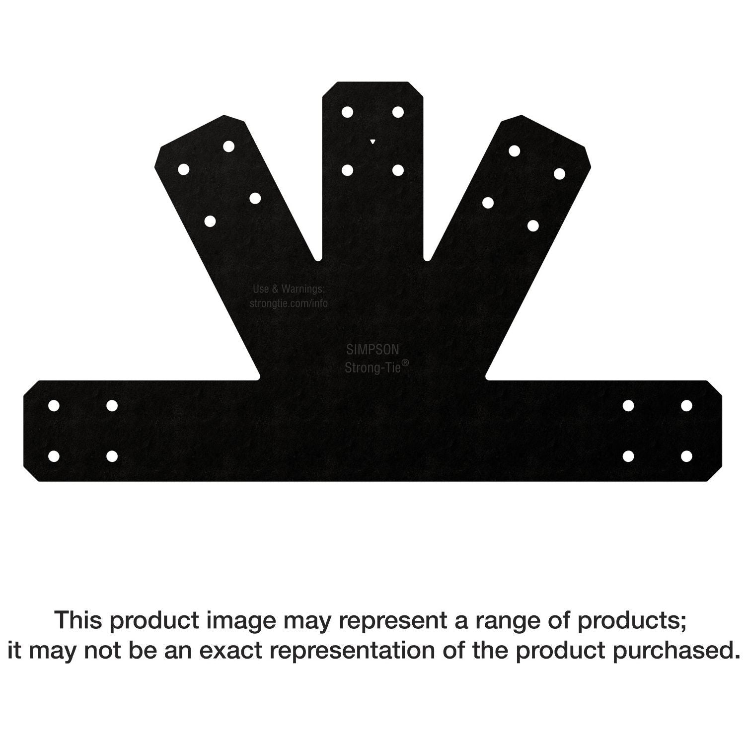Simpson Strong-Tie APVGP612 Outdoor Accents Avant Collection 6:12 Pitch, Black Powder-Coated Gable Plate
