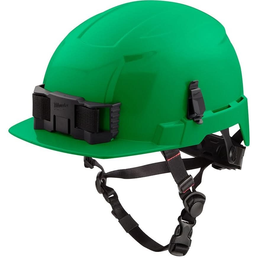 Milwaukee 48-73-1327 Green Front Brim Safety Helmet - Type 2, Class E