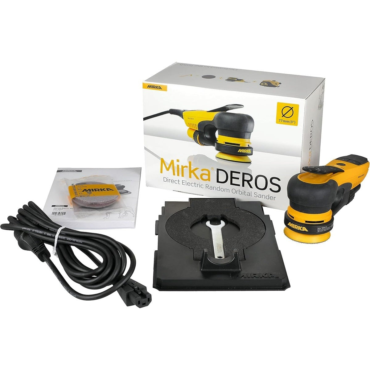 Mirka DEROS 110V 3-in. 5 mm Corded Random Orbital Sander for Dust-Free Sanding (MID3502011US)