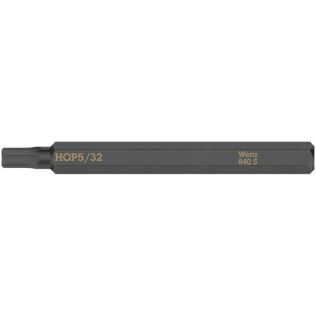 Wera 840 S Hex-Plus Bit For Impact Screwdrivers, 5/32-in.x70-mm.